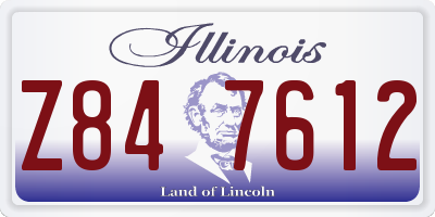 IL license plate Z847612