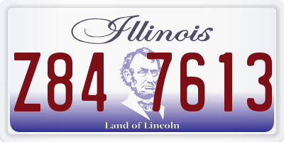 IL license plate Z847613