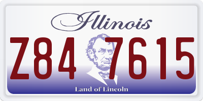 IL license plate Z847615