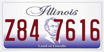 IL license plate Z847616