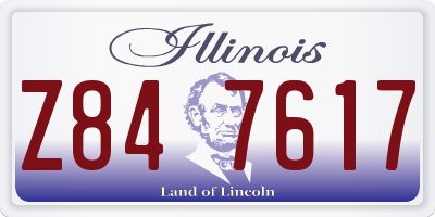 IL license plate Z847617