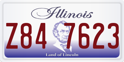 IL license plate Z847623