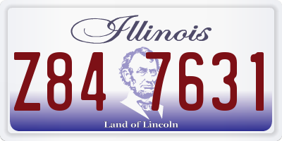 IL license plate Z847631