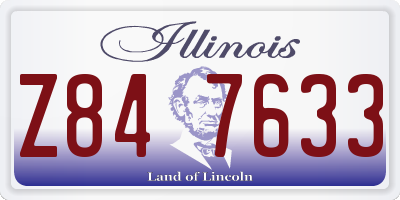 IL license plate Z847633