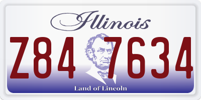 IL license plate Z847634