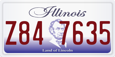 IL license plate Z847635
