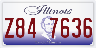 IL license plate Z847636