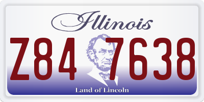 IL license plate Z847638