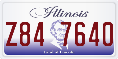 IL license plate Z847640