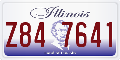 IL license plate Z847641