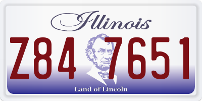 IL license plate Z847651