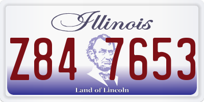 IL license plate Z847653