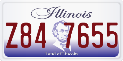 IL license plate Z847655