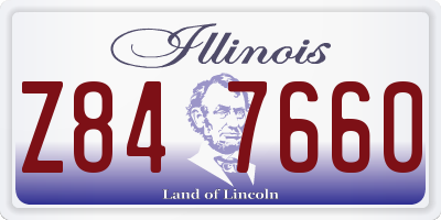 IL license plate Z847660