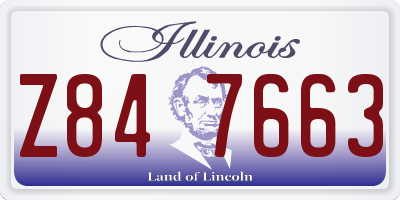 IL license plate Z847663