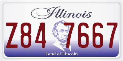 IL license plate Z847667