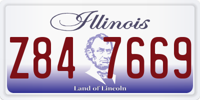 IL license plate Z847669