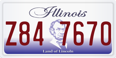 IL license plate Z847670