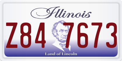 IL license plate Z847673