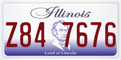 IL license plate Z847676