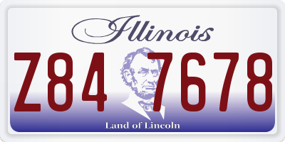 IL license plate Z847678