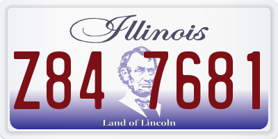 IL license plate Z847681