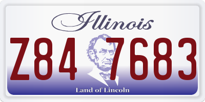 IL license plate Z847683