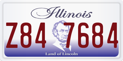 IL license plate Z847684