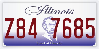 IL license plate Z847685