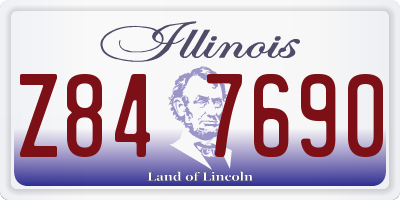 IL license plate Z847690