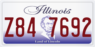 IL license plate Z847692