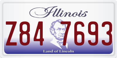 IL license plate Z847693