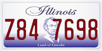 IL license plate Z847698