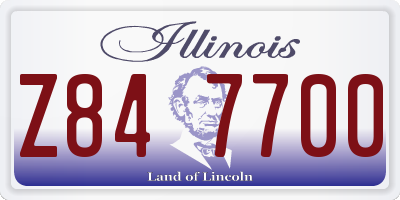 IL license plate Z847700