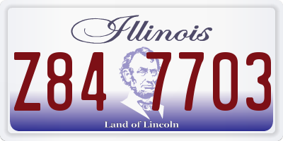 IL license plate Z847703