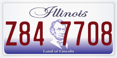 IL license plate Z847708