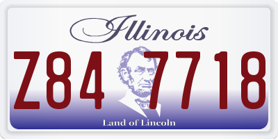 IL license plate Z847718