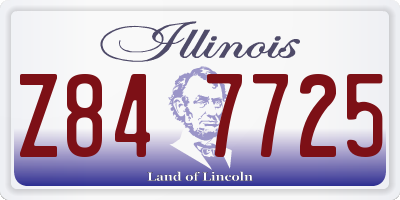 IL license plate Z847725