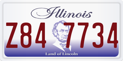 IL license plate Z847734