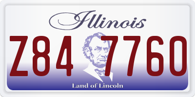 IL license plate Z847760