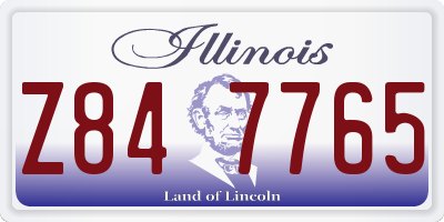 IL license plate Z847765