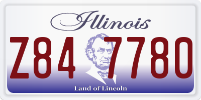 IL license plate Z847780