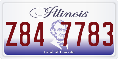 IL license plate Z847783