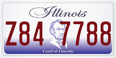 IL license plate Z847788