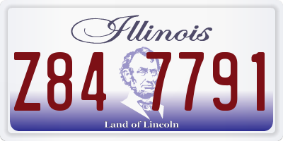 IL license plate Z847791