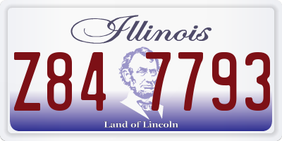 IL license plate Z847793
