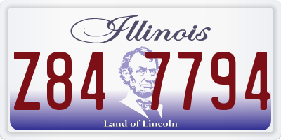 IL license plate Z847794