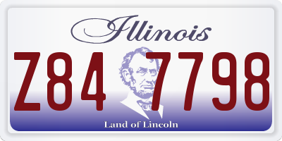 IL license plate Z847798