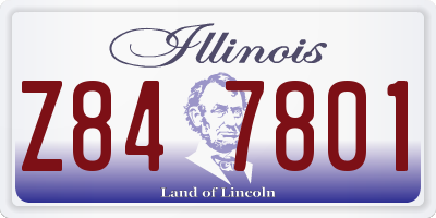 IL license plate Z847801