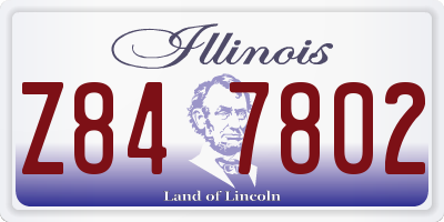 IL license plate Z847802